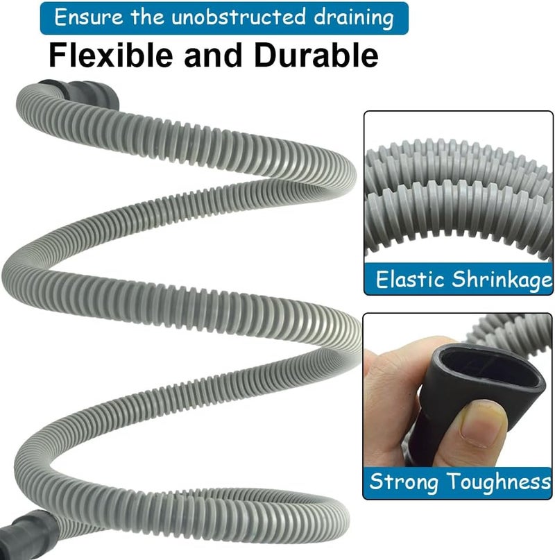 TT FLEX Universal Dishwasher Drain Hose - 12 Ft Discharge Hose - Corrugated and Flexible Dishwasher Hose Drain Replacement with Clamp - Image 5